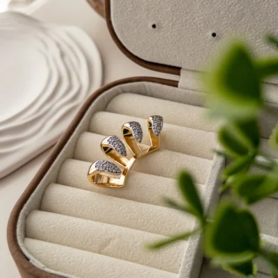 Özel Seri Zirkon Taşlı Uzun Çoklu Duran Tasarım Earcuff Küpe