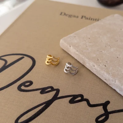 Asimetrik Plaka Tarz Earcuff Küpe