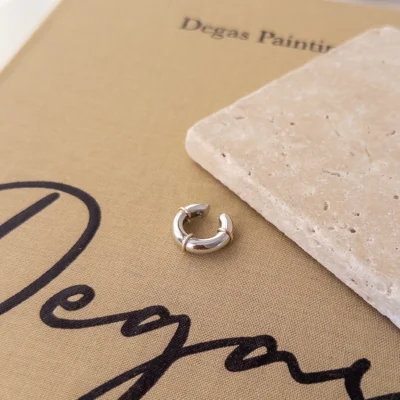 Çift Renk Tarz Plaka Halka Earcuff Küpe