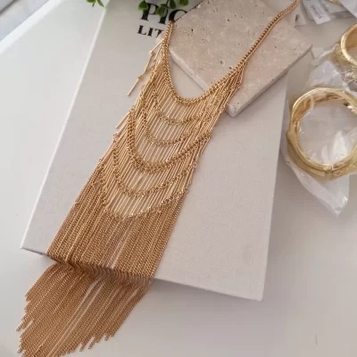 Tasarım Uzun Zincirli Büyük Kolye