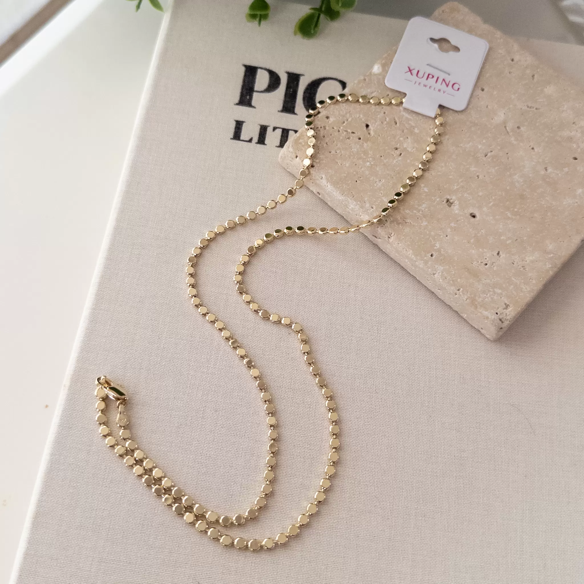 Xp Özel Seri Gold Renk 60cm Ezme Zincir Kolye