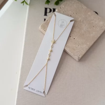 Zirkon Taş Detaylı Kutupyıldızı Figürlü Zarif Zincir Şahmeran