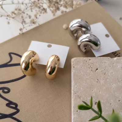 Büyük Boy Bombe Halka Plaka Küpe