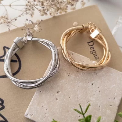 Tasarım Büyük Boy Çoklu Burgu Bileklik