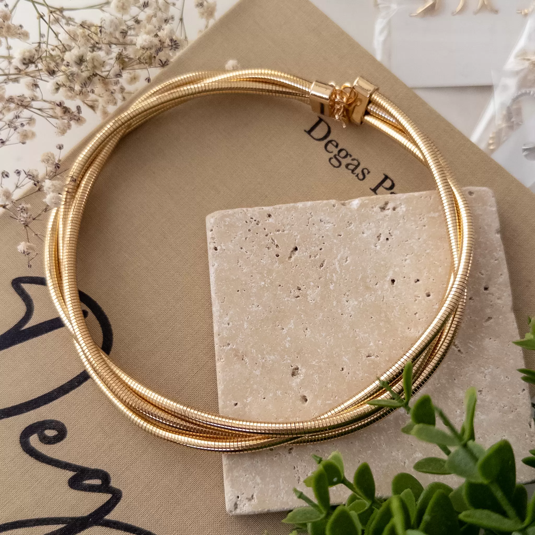 Tasarım Goldrose Renk Çoklu Burgu Zincir Kolye