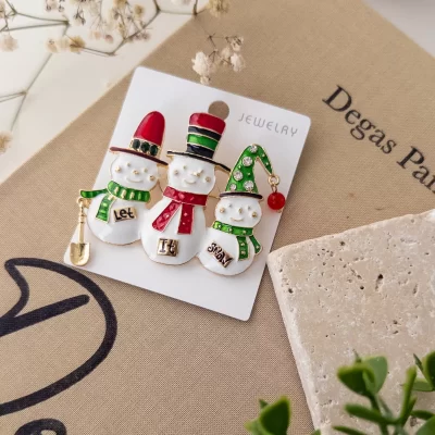 Yılbaşı Temalı Kardan Adam Broş