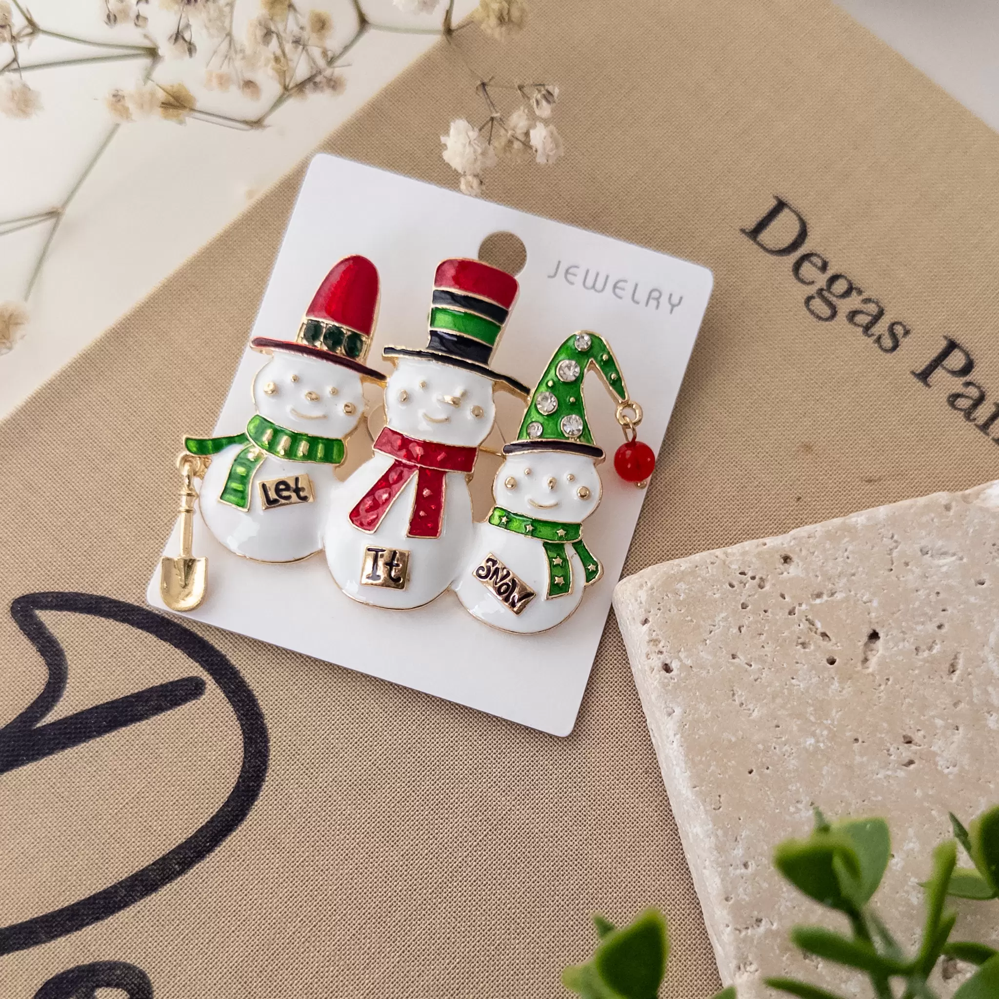 Yılbaşı Temalı Kardan Adam Broş