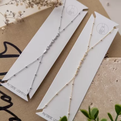 Zirkon Baget Taşlı Top Zincirli Zarif Şahmeran