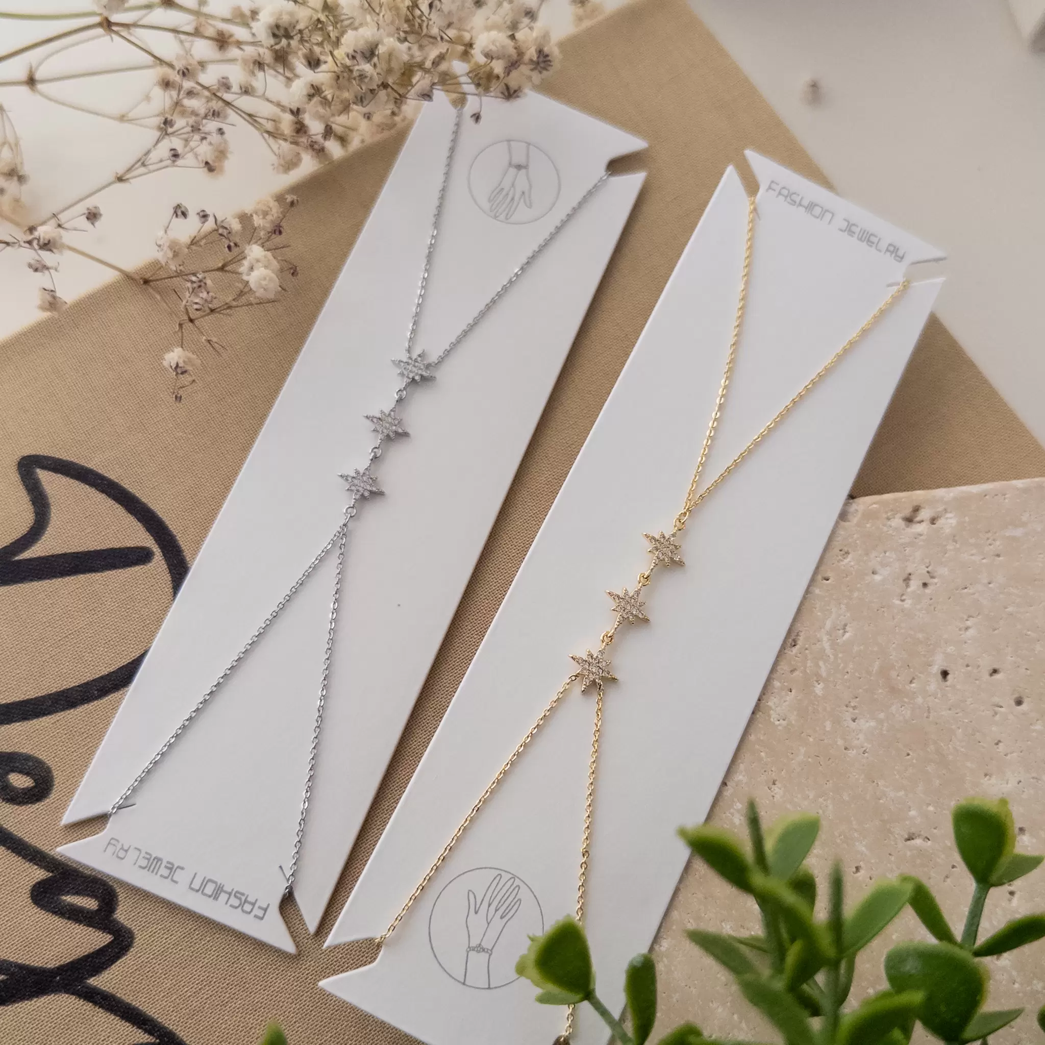 Zirkon Taşlı Kutupyıldızı Zarif Şahmeran