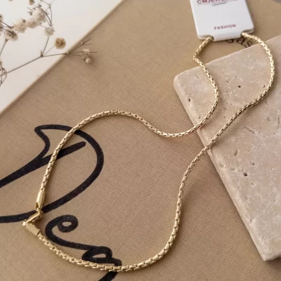 Özel seri 45cm Örgü Zincir Kolye