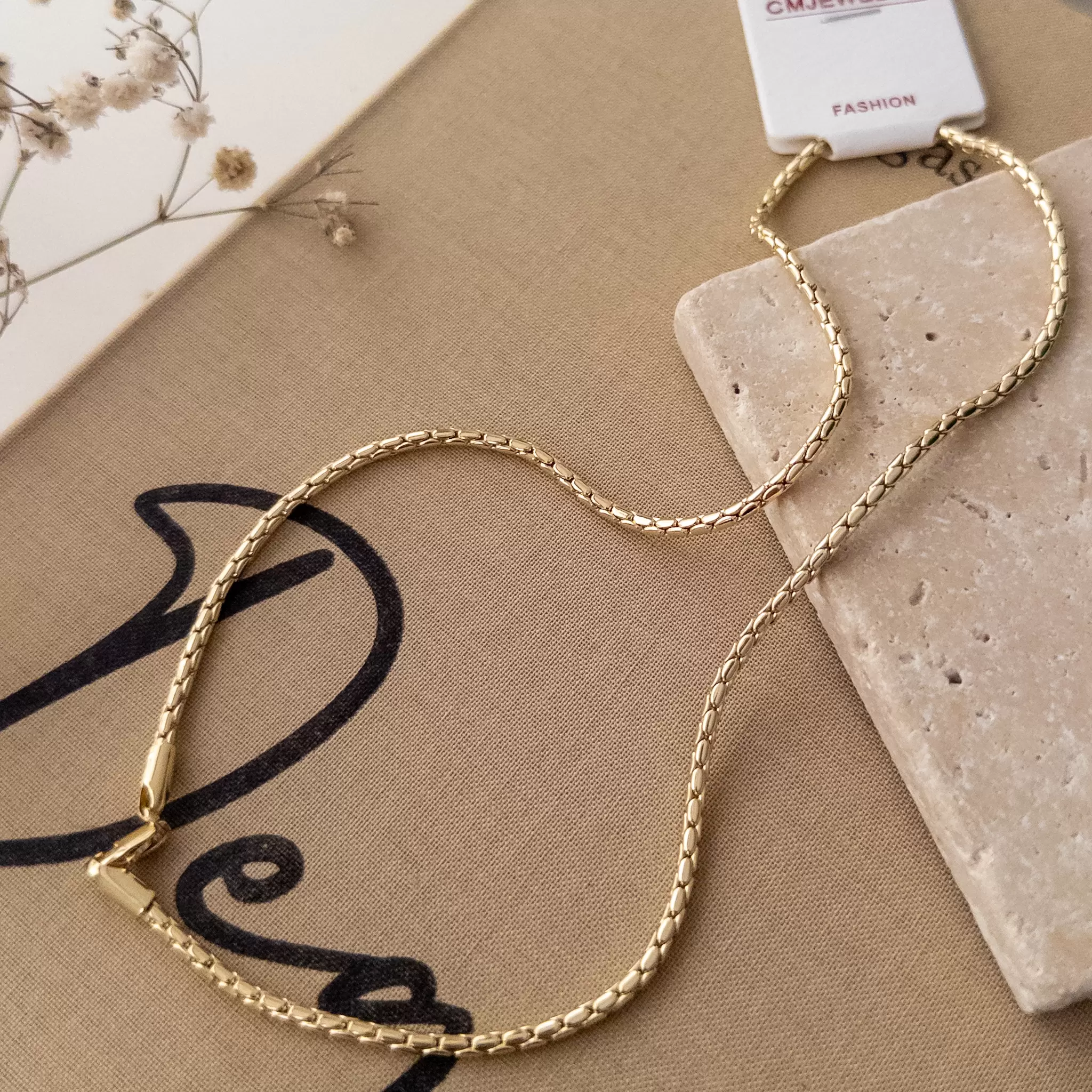 Özel seri 45cm Örgü Zincir Kolye