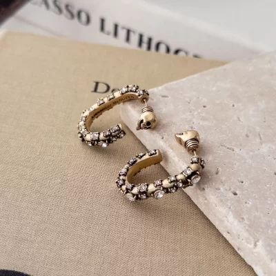 Özel Seri Zirkon Taşlı Tasarım Küpe