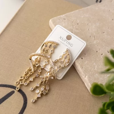 Xp Özel Seri Tasarım Sallantılı Uzun Küpe