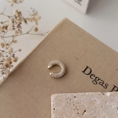 Full Zirkon Taş İşlemeli Halka Earcuff Küpe