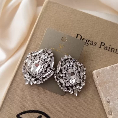 Büyük Tasarım Kristal Küpe