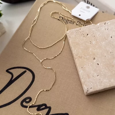 Ezme Zincirli Çift Sıralı Kombin Y Kolye