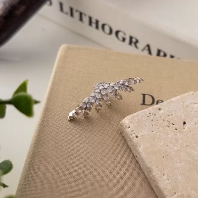 Full Zirkon Taşlı Uzun Tasarım Earcuff Küpe