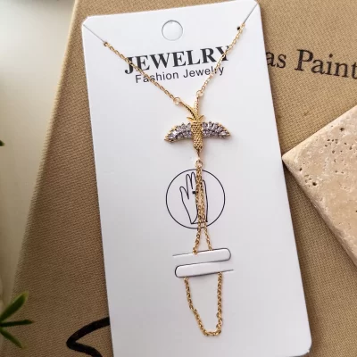 Kanatları Zirkon Taşlı Kuş Figürlü Tasarım Şahmeran