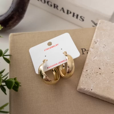 Lazer Kesim Enli Tombul Orta Boy Halka Küpe