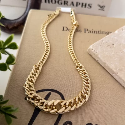 Lazer Kesim Zincir Örgü Kolye