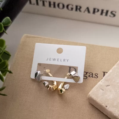 Özel Seri Çift Renk Plaka Tasarım Hayalet Küpe