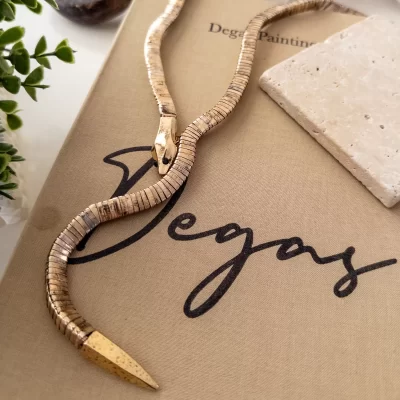 Uzun Tasarım Eskitme Yılan Kolye