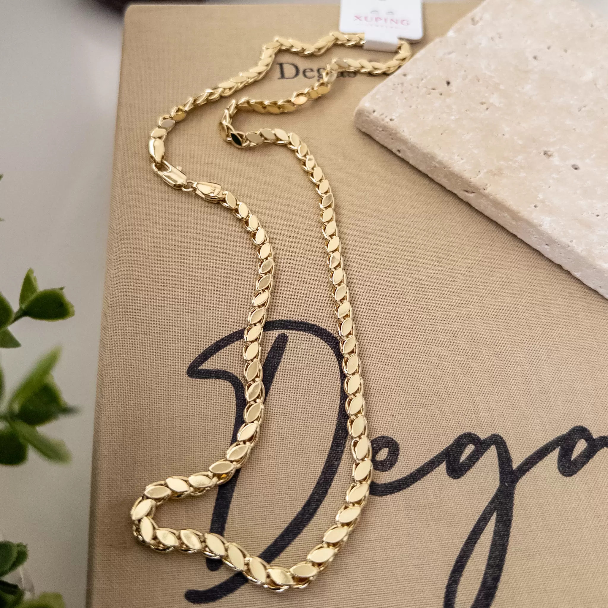 Xp Özel Seri 14K Kaplama 60cm Arpa Zincir Kolye