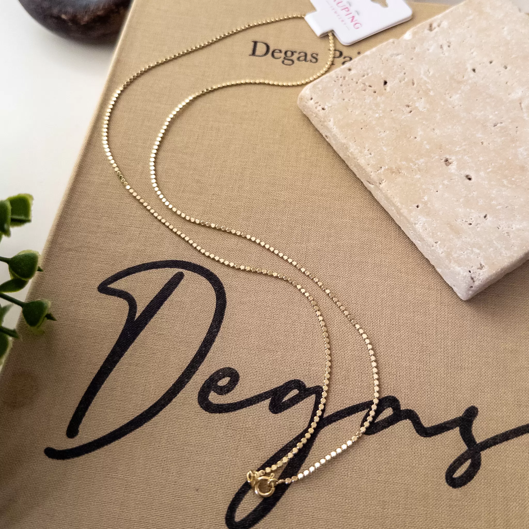 Xp Özel Seri İnce Ezme Plaka 60cm Zarif Kolye