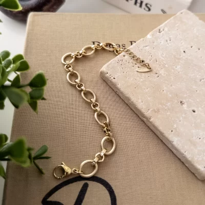 Xp Özel Seri Lazer Kesim İşlemeli Halka Zincir Bileklik