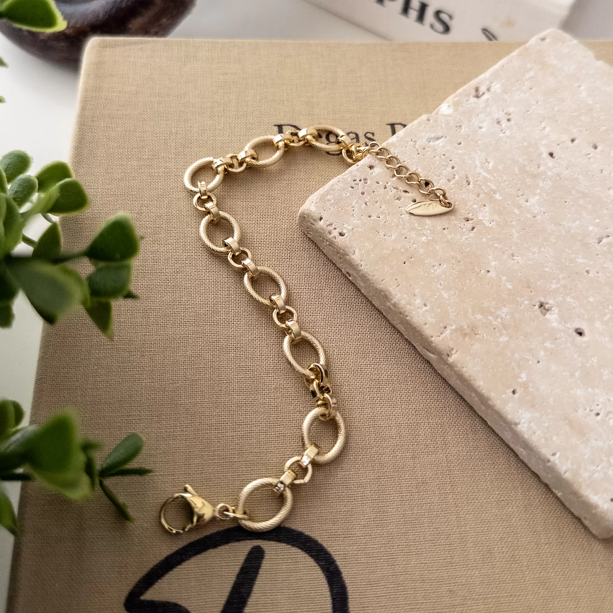 Xp Özel Seri Lazer Kesim İşlemeli Halka Zincir Bileklik