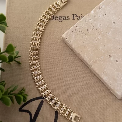 Xp Özel Seri Orta Kısmı Zirkon Taş Detaylı Tasarım Geniş Bileklik