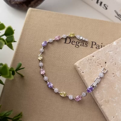 Xp Özel Seri Renkli Zirkon Taşlı Tarz Bileklik