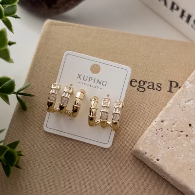 Xp Özel Seri Zirkon Taş Detaylı Tek Delikte Çoklu Duran Tasarım Küpe