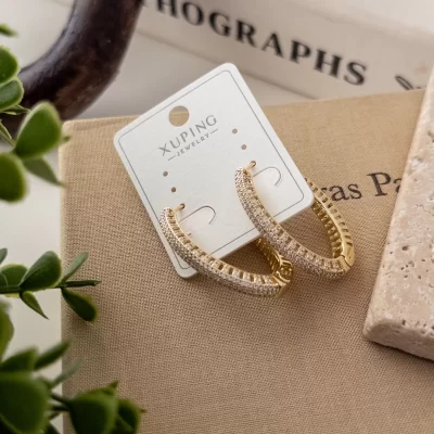 Xp Özel Seri Zirkon Taşlı Uzun Tarz Küpe