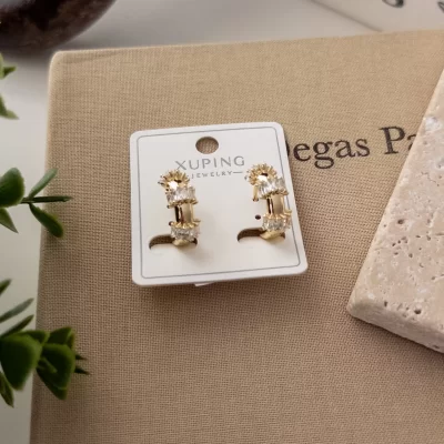 Xp Zirkon Baget Taşlı Küçük Boy Halka Küpe