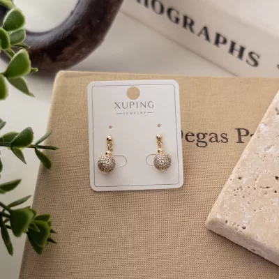 Xp Zirkon Taşlı Minimal Top Sallantılı Tarz Küpe