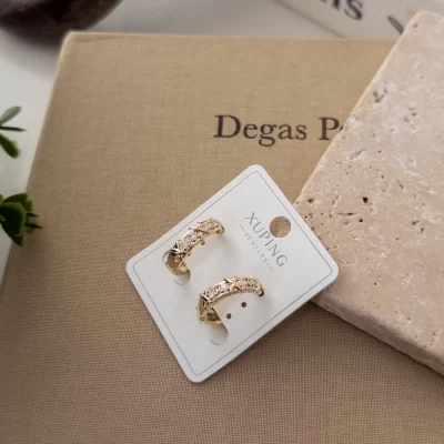 Xp Zirkon Taşlı X Küçük Boy Halka Küpe