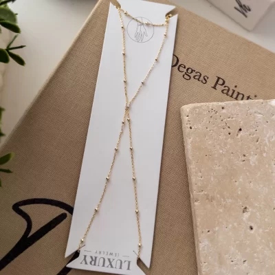 Zirkon Taş Detaylı Bileklik Kısmı Dolamalı Top Zincirli Zarif Şahmeran