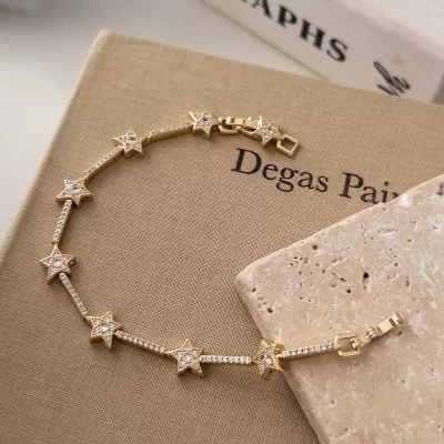 Zirkon Taşlı Yıldız Bileklik