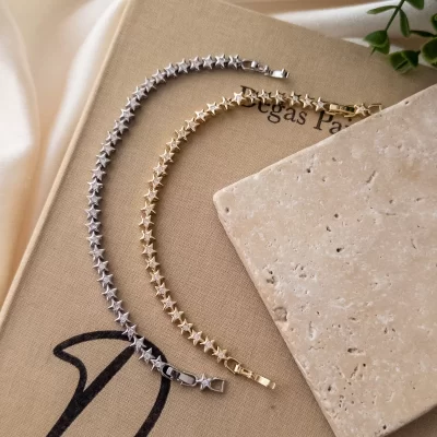 Zirkon Taşlı Yıldız Bileklik