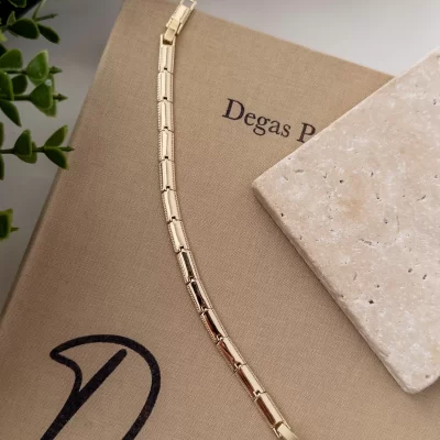 Kenarları Tırtıklı Tarz Plaka Bileklik